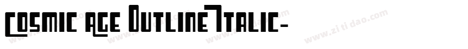 Cosmic Age Outline Italic字体转换